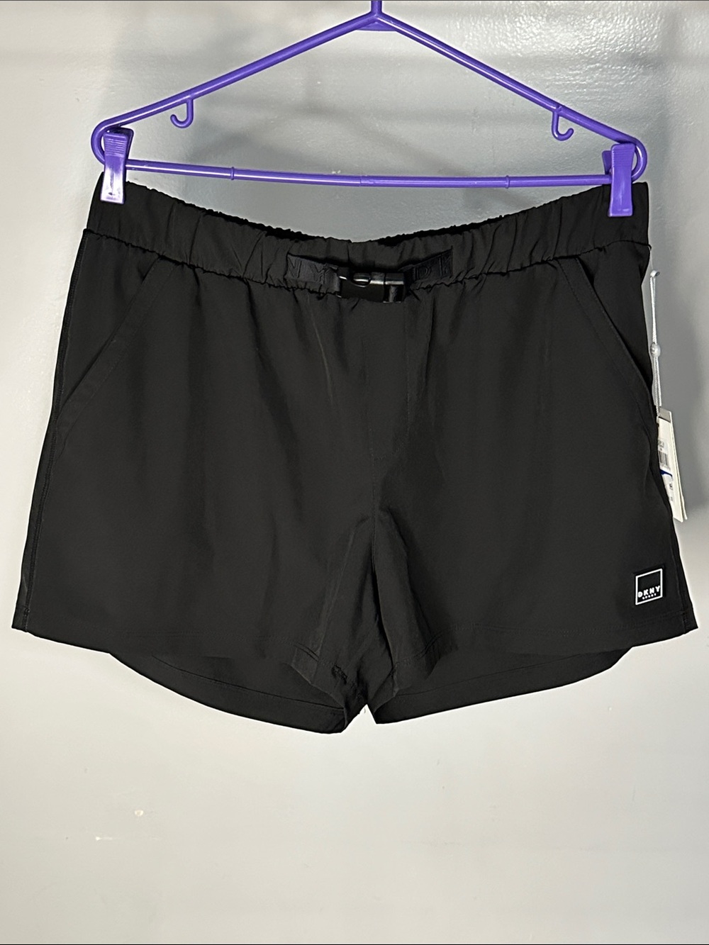 DKNY Black Athletic Drawstring Shorts